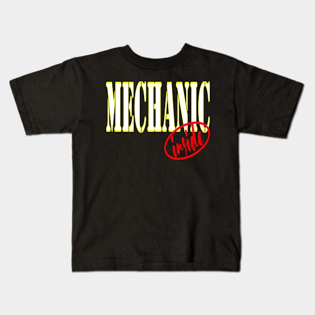 Mechanic Inside Kids T-Shirt by Kiky